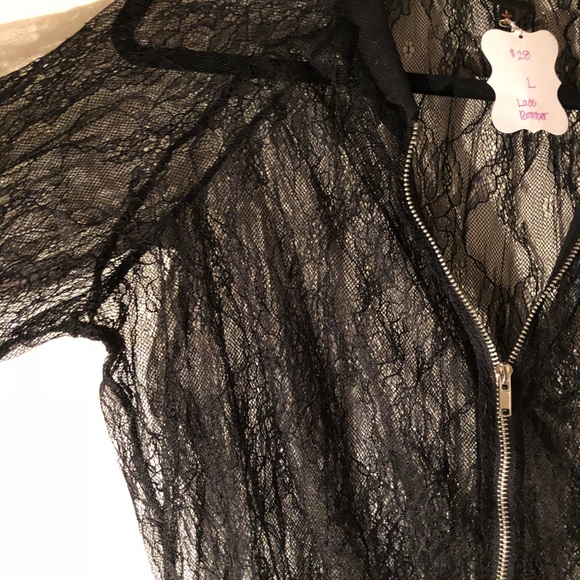 Lace Bomber Jacket - Picture 3 of 5